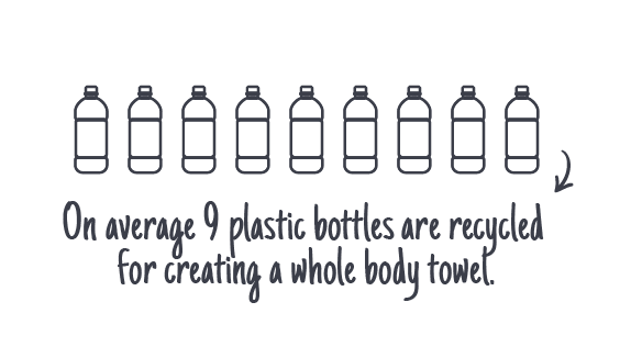 9 plastic bottles